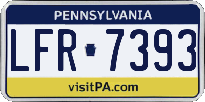 PA license plate LFR7393