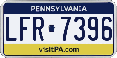 PA license plate LFR7396