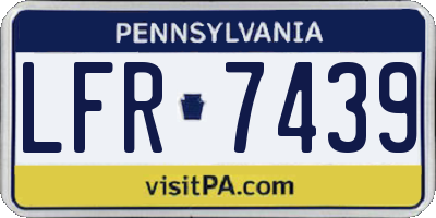 PA license plate LFR7439