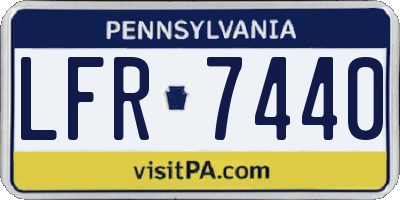PA license plate LFR7440
