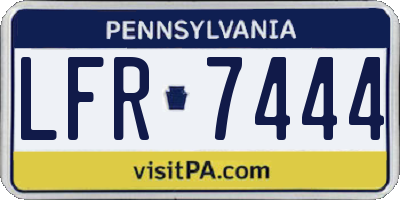 PA license plate LFR7444