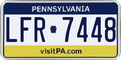 PA license plate LFR7448