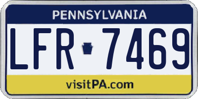 PA license plate LFR7469