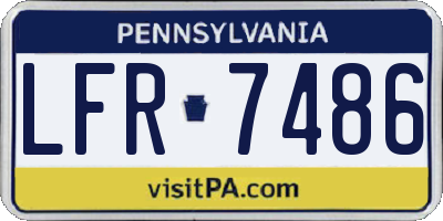 PA license plate LFR7486