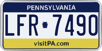 PA license plate LFR7490