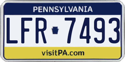 PA license plate LFR7493