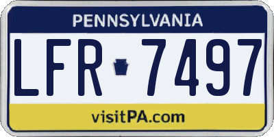 PA license plate LFR7497