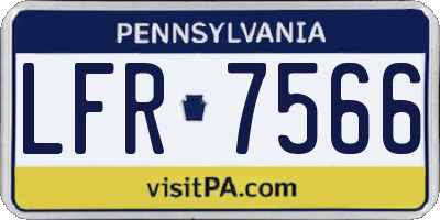 PA license plate LFR7566
