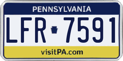 PA license plate LFR7591