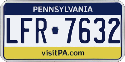 PA license plate LFR7632
