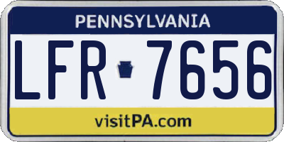 PA license plate LFR7656