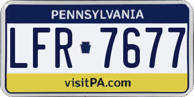 PA license plate LFR7677