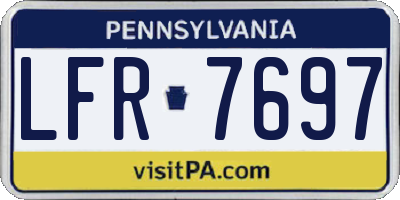 PA license plate LFR7697