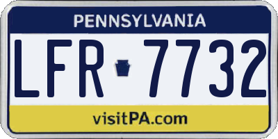 PA license plate LFR7732