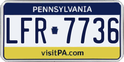 PA license plate LFR7736