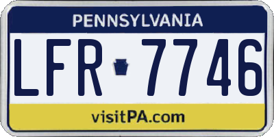 PA license plate LFR7746