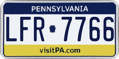 PA license plate LFR7766