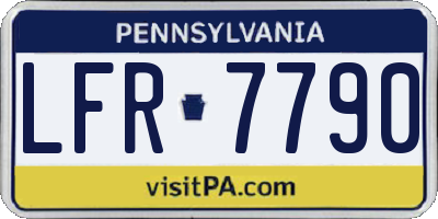 PA license plate LFR7790