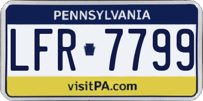 PA license plate LFR7799