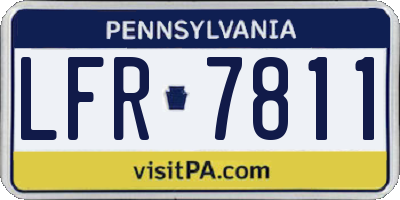PA license plate LFR7811