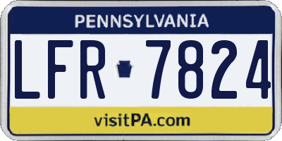 PA license plate LFR7824