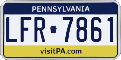 PA license plate LFR7861