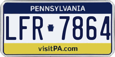 PA license plate LFR7864