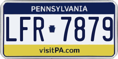 PA license plate LFR7879