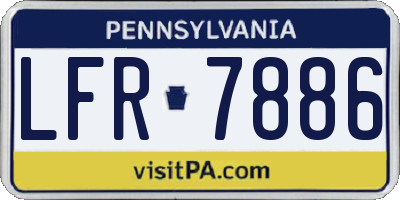 PA license plate LFR7886