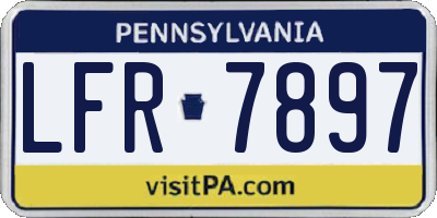 PA license plate LFR7897