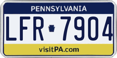 PA license plate LFR7904