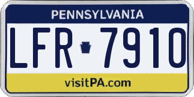 PA license plate LFR7910
