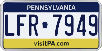 PA license plate LFR7949