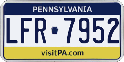 PA license plate LFR7952