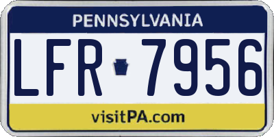 PA license plate LFR7956