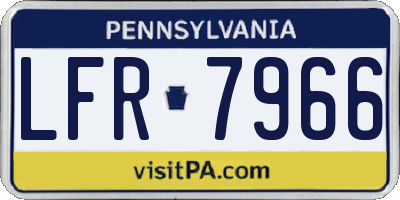 PA license plate LFR7966
