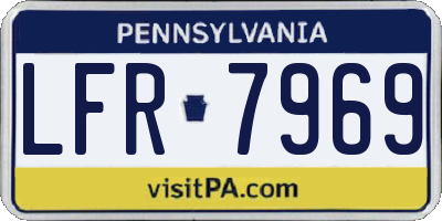 PA license plate LFR7969