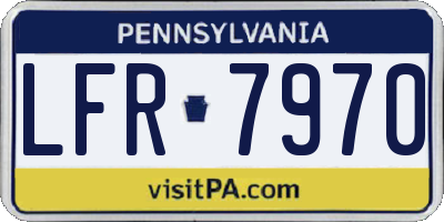 PA license plate LFR7970