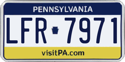 PA license plate LFR7971