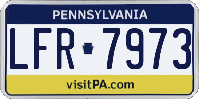PA license plate LFR7973