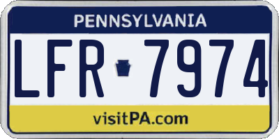 PA license plate LFR7974