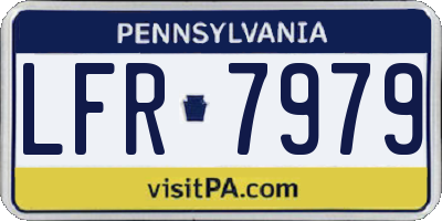 PA license plate LFR7979