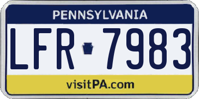 PA license plate LFR7983