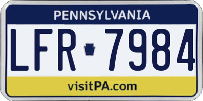 PA license plate LFR7984