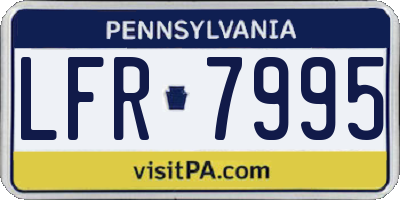 PA license plate LFR7995