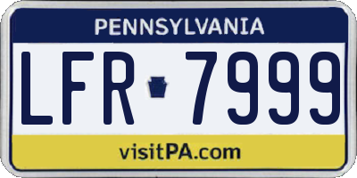 PA license plate LFR7999