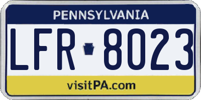 PA license plate LFR8023
