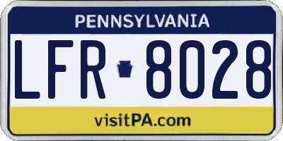 PA license plate LFR8028