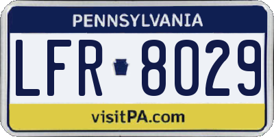 PA license plate LFR8029