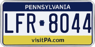 PA license plate LFR8044